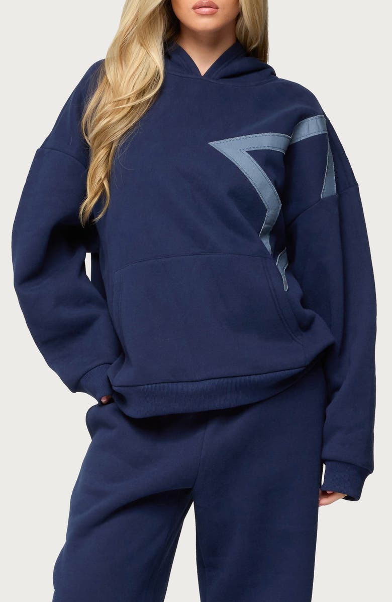 EDIKTED Starly Oversize Hoodie, Main, color, Navy