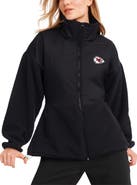 DKNY SPORT Women's DKNY Sport Black Kansas City Chiefs Drew Mixed Media Full-Zip Jacket