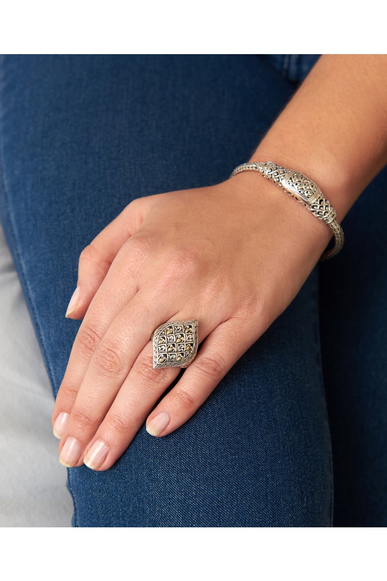 Dragon Skin Ring in Sterling Silver and 18K Gold, Alternate, color, Silver