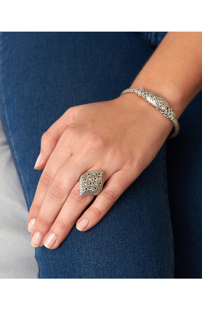 DEVATA Dragon Skin Ring in Sterling Silver and 18K Gold, Alternate, color, Silver