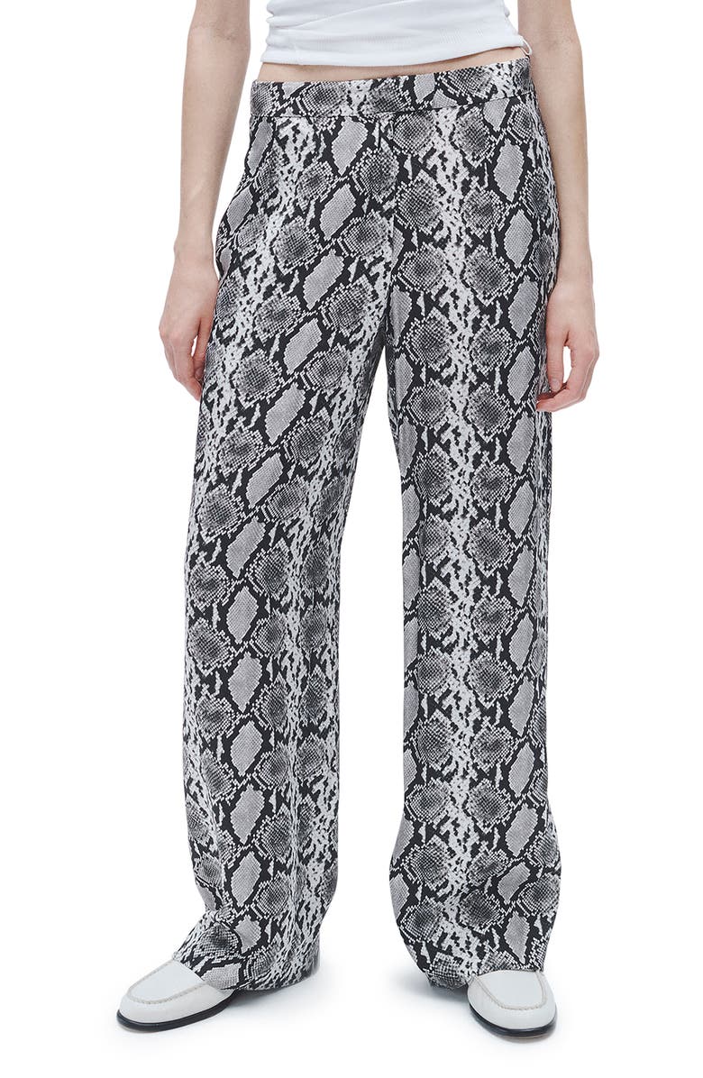 rag & bone Lace Print Silk Blend Wide Leg Pants, Main, color, Snake Prin