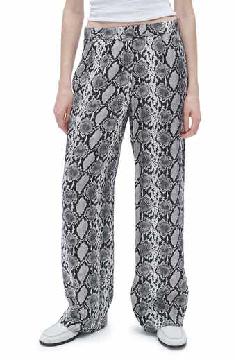 rag & bone Lace Print Silk Blend Wide Leg Pants