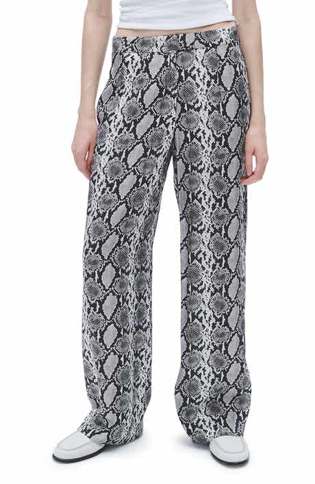 rag & bone Lace Print Silk Blend Wide Leg Pants