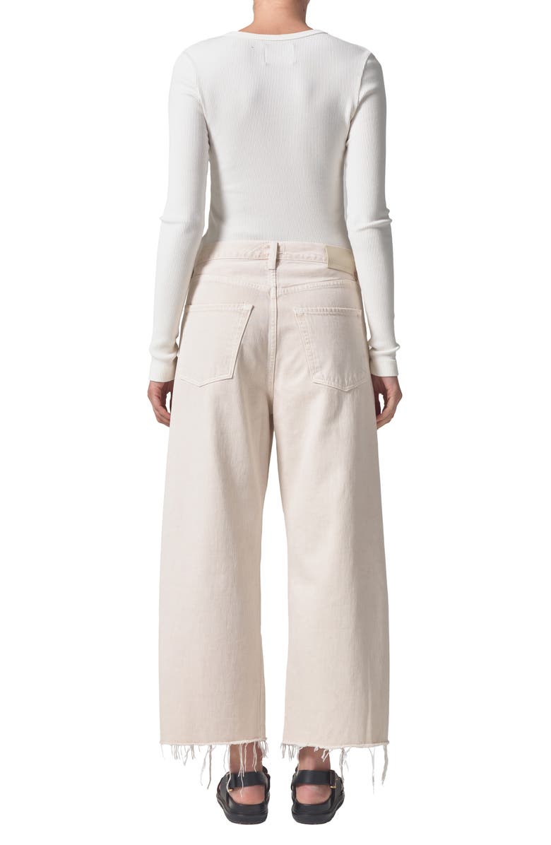 Citizens of Humanity Ayla Raw Hem High Waist Baggy Crop Wide Leg Jeans, Alternate, color, 
