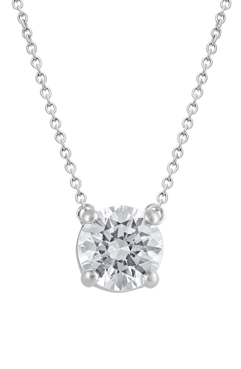 Badgley Mischka Collection Round Cut Lab Created Diamond Necklace - 0.50ctw, Alternate, color, White Gold