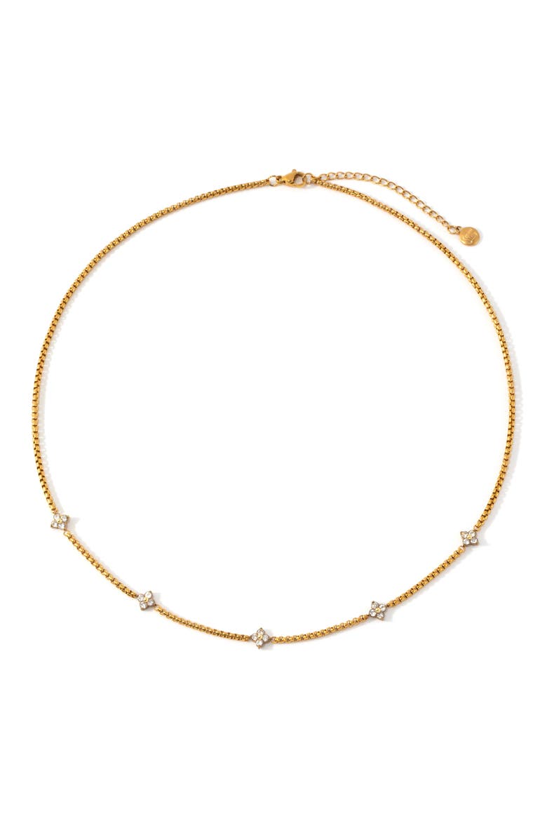 Radiant Clover Necklace, Main, color, Gold