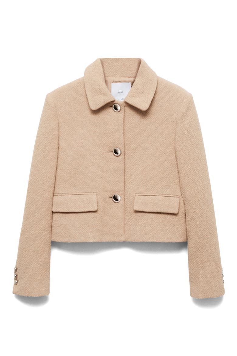 Cotton Blend Crop Jacket, Alternate, color, MEDIUM BROWN