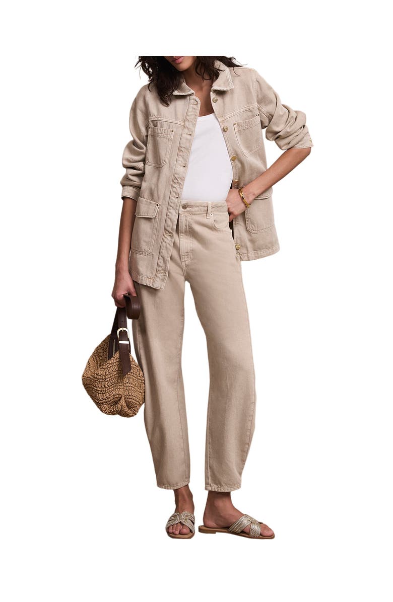 MINT VELVET Balloon Popper Jeans, Main, color, Neutral