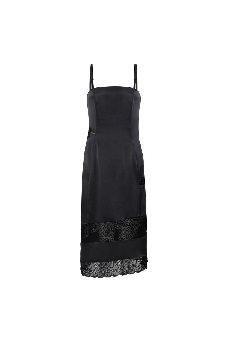 Pure Silk Women Black Dress, Alternate, color, BLACK
