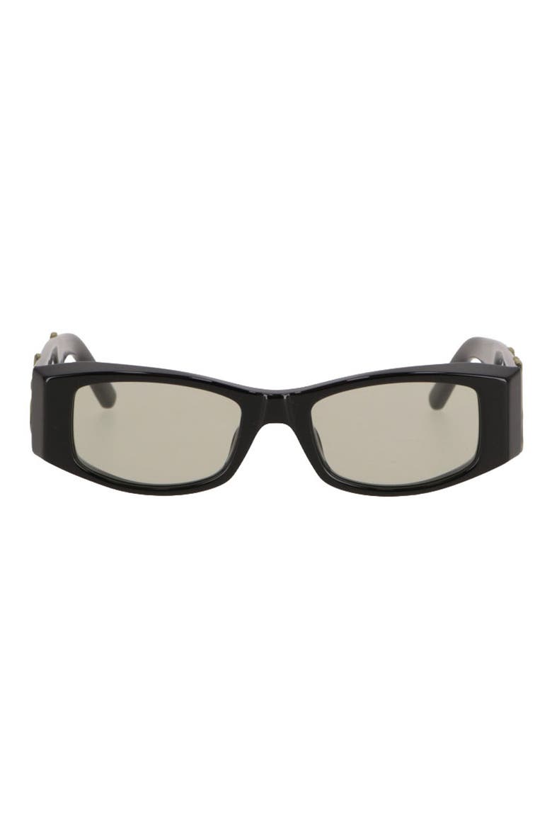 Angel Rectangular Sunglasses, Main, color, BLACK - GREEN