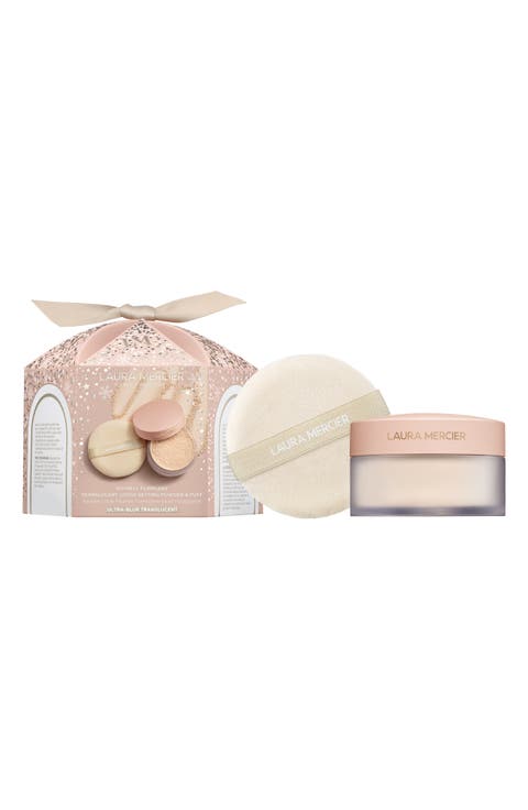 Divinely Flawless Translucent Loose Setting Powder Ultra-Blur & Puff Set $65 Value