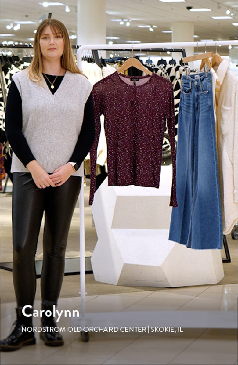 Shaw Houndstooth Long Sleeve Cotton Top, sales video thumbnail