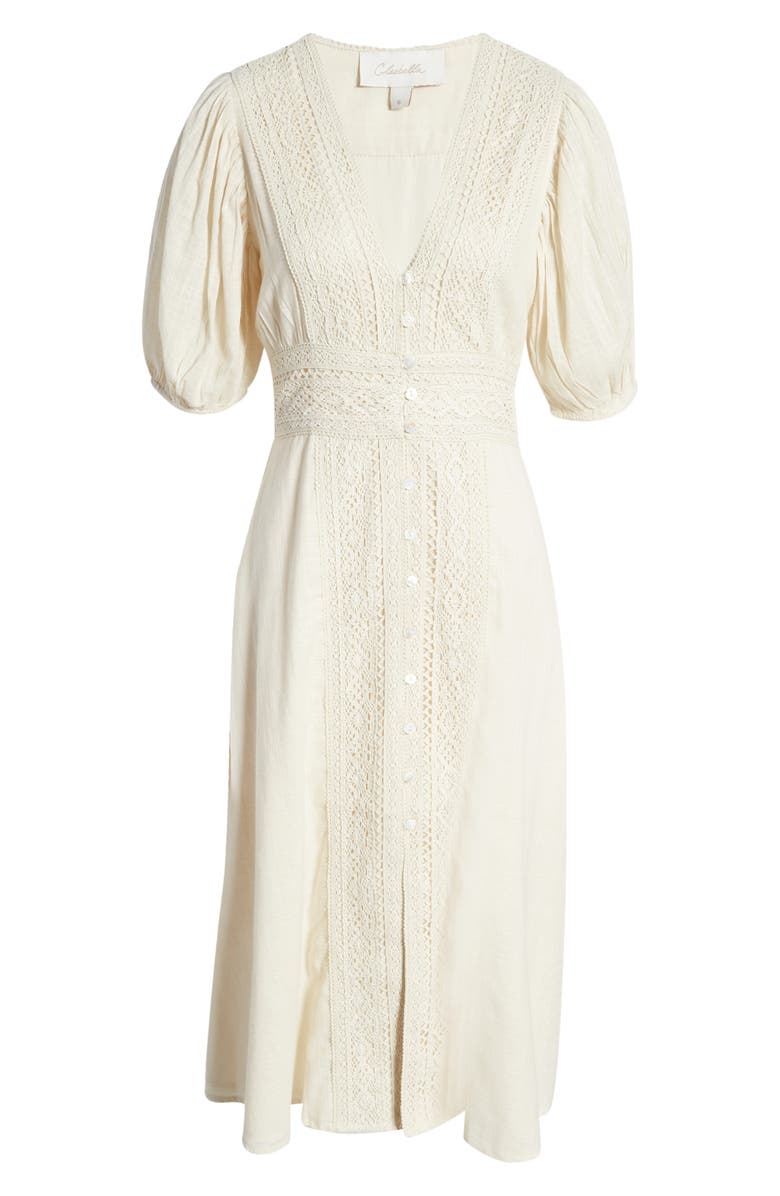 Cleobella Magnolia Button Front Midi Dress, Alternate, color, 