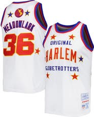 RINGS & CRWNS Men's Rings & Crwns Meadowlark Lemon White Harlem Globetrotters Swingman Jersey