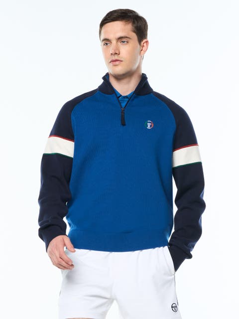 Tricolore Quater-Zip Sweater