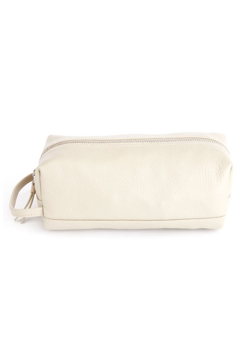 Compact Leather Toiletry Bag, Alternate, color, TAUPE
