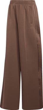 adidas Originals Cotton Blend Scuba Knit Wide Leg Track Pants