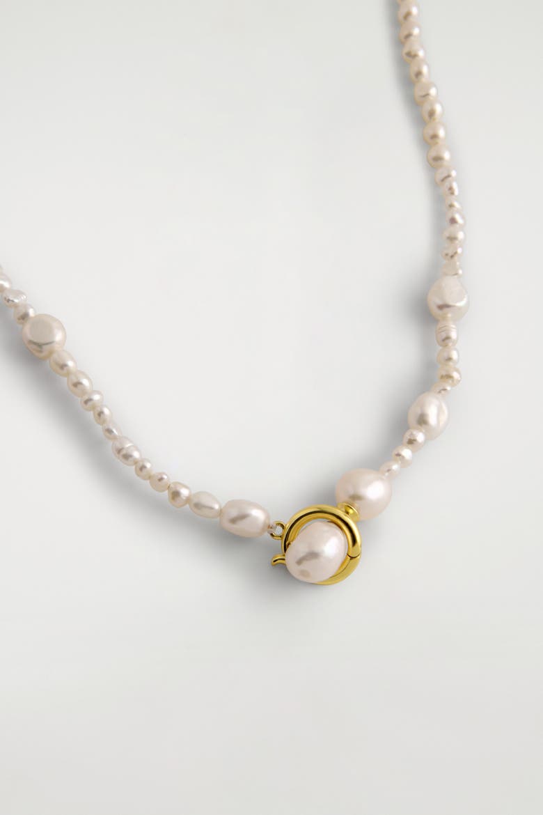 Irregular Freshwater Pearl Necklace, Alternate, color, PEARL / GOLD