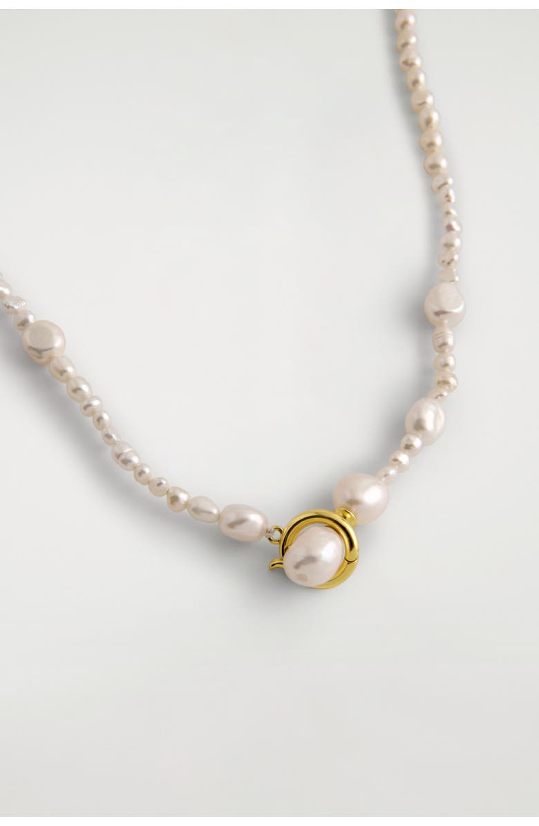 COS Irregular Freshwater Pearl Necklace, Alternate, color, Pearl / Gold