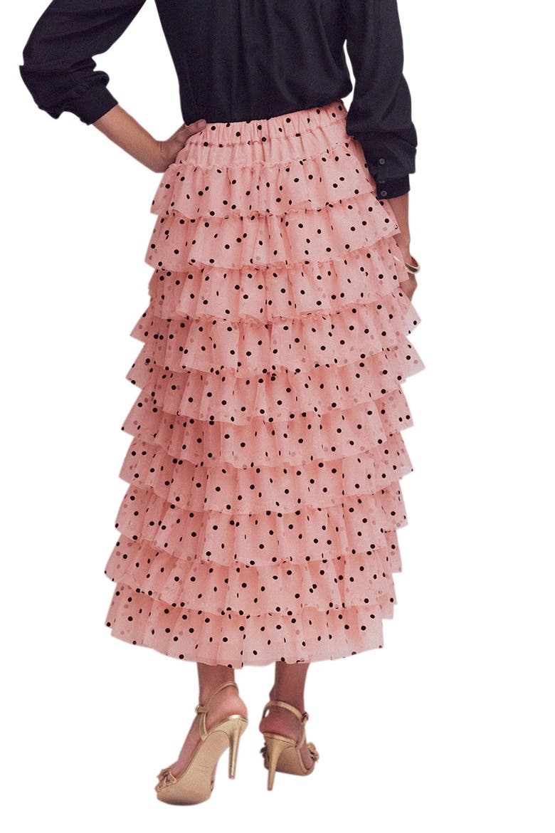Ruffle Tulle Skirt, Alternate, color, PINK PAINTED DOT
