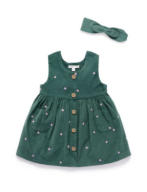 Corduroy Pinnie & Headband Set