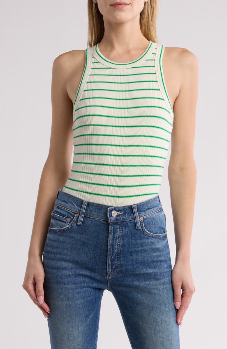 MOTHER The Chin Ups Stripe Bodysuit, Main, color,