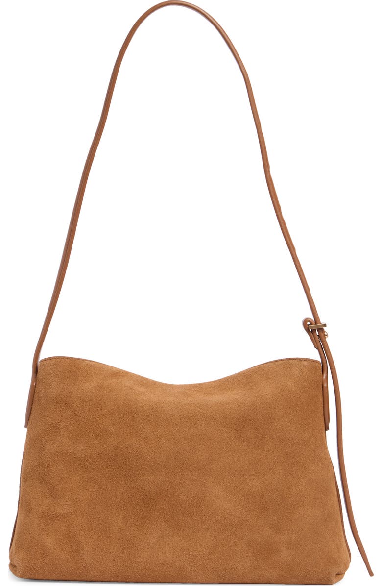 Sam Edelman Harlyn Suede Shoulder Bag, Alternate, color, Caramel
