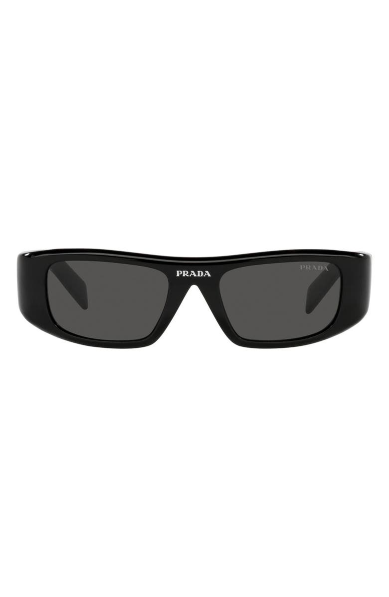 Prada 49mm Rectangular Sunglasses, Main, color, 