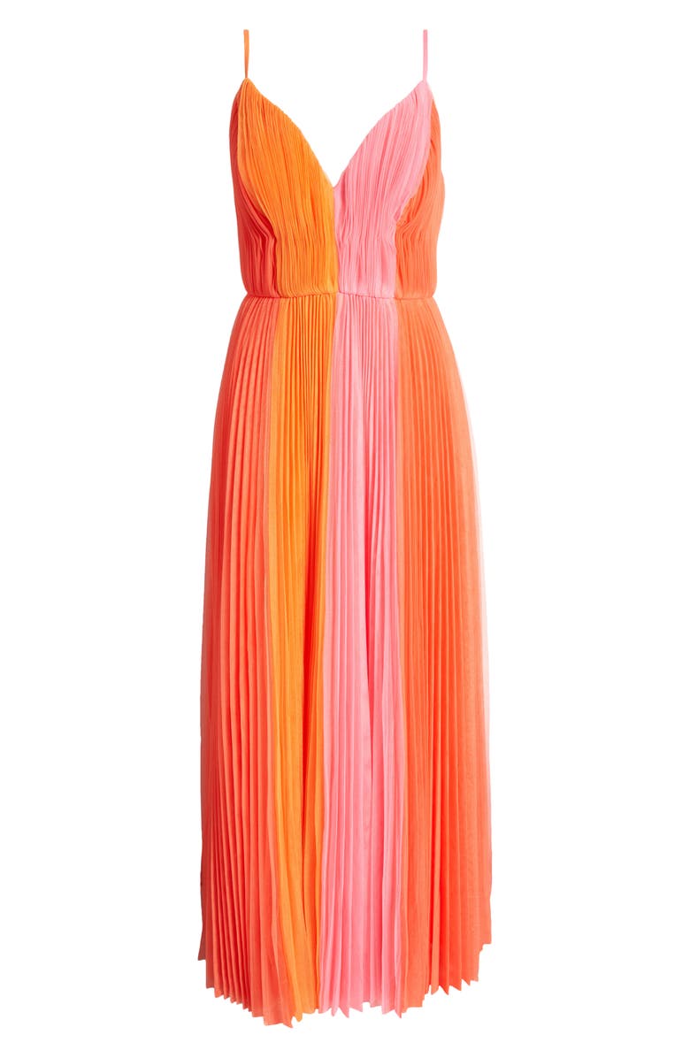Hutch Colorblock Pleated Tulle Gown, Alternate, color, 