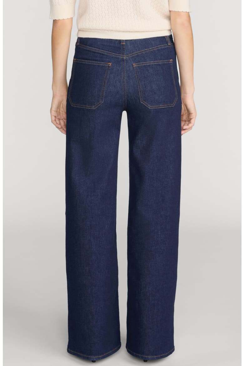 Le Pixie Slim Palazzo Pintuck Petite Wide Leg Jeans, Alternate, color, RINSE