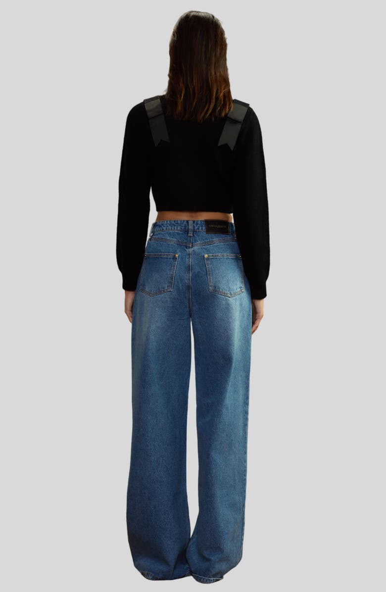 Cynthia Rowley Ivy Cropped Wool Cardigan, Alternate, color,