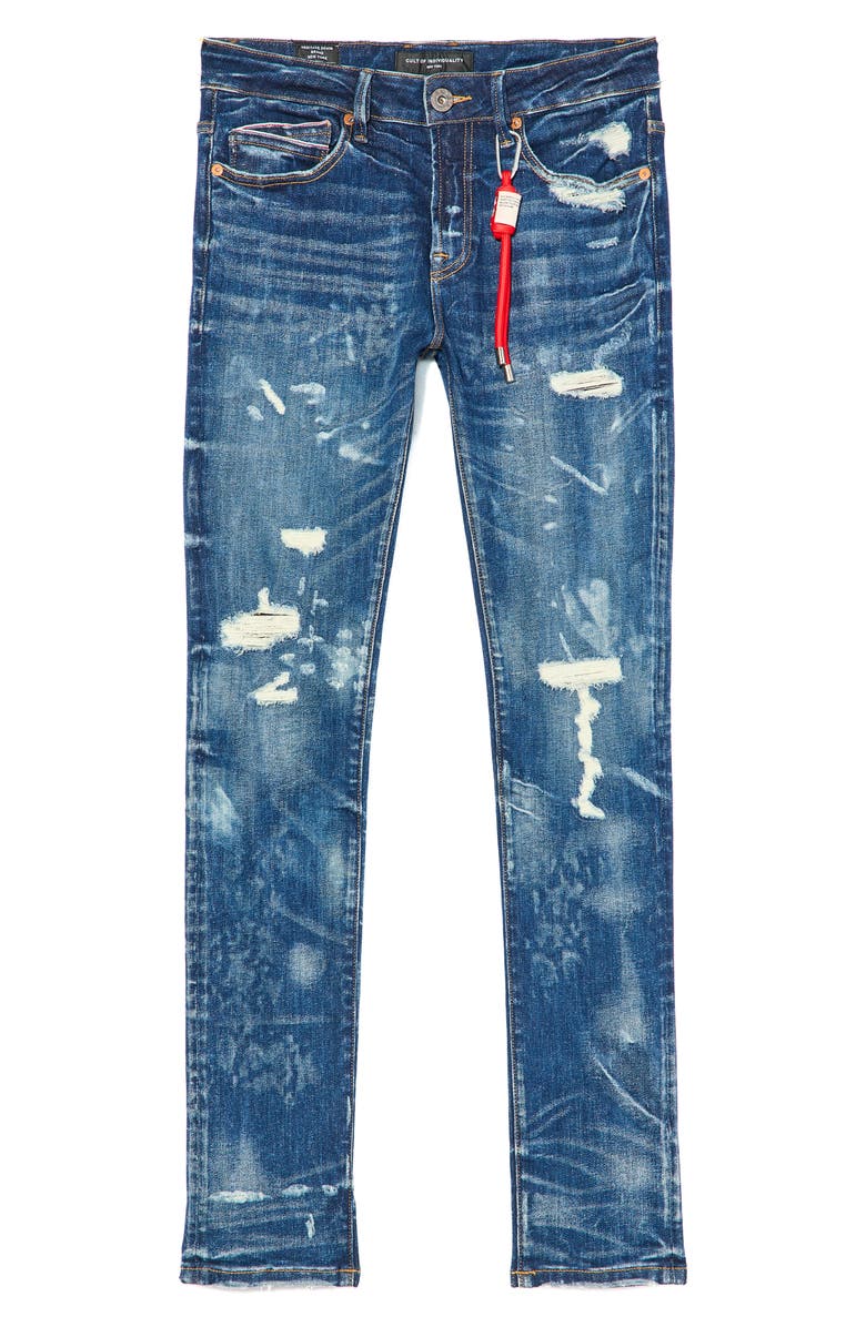 Cult of Individuality Punk 601 Ripped Super Skinny Jeans, Alternate, color, Static