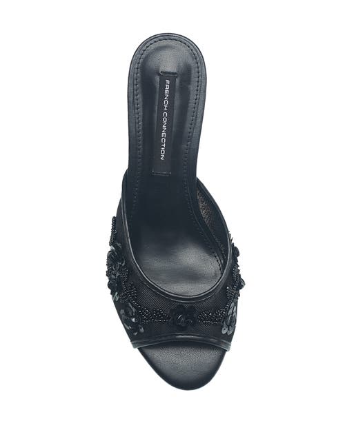 French Connection Ritz Mesh Kitten Heel In Black