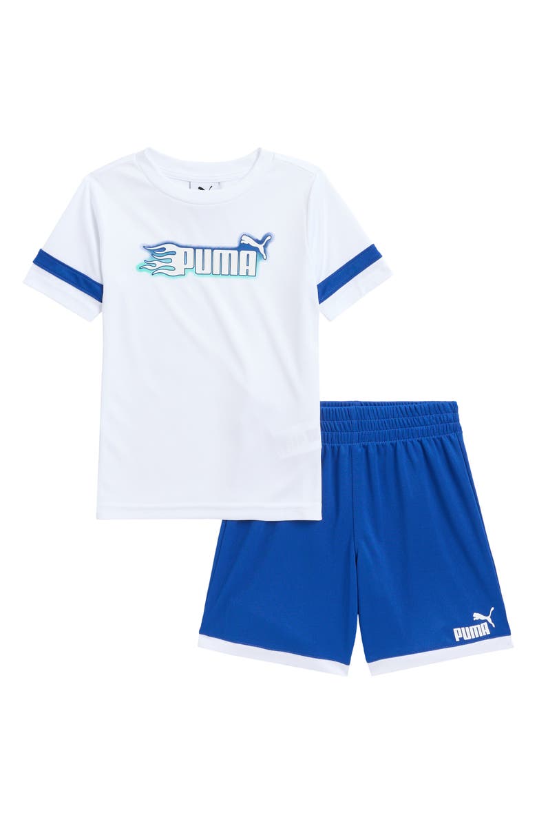PUMA Graphic T-Shirt & Shorts Set, Main, color, 