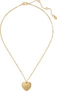 Kate Spade New York crystal initial heart locket necklace