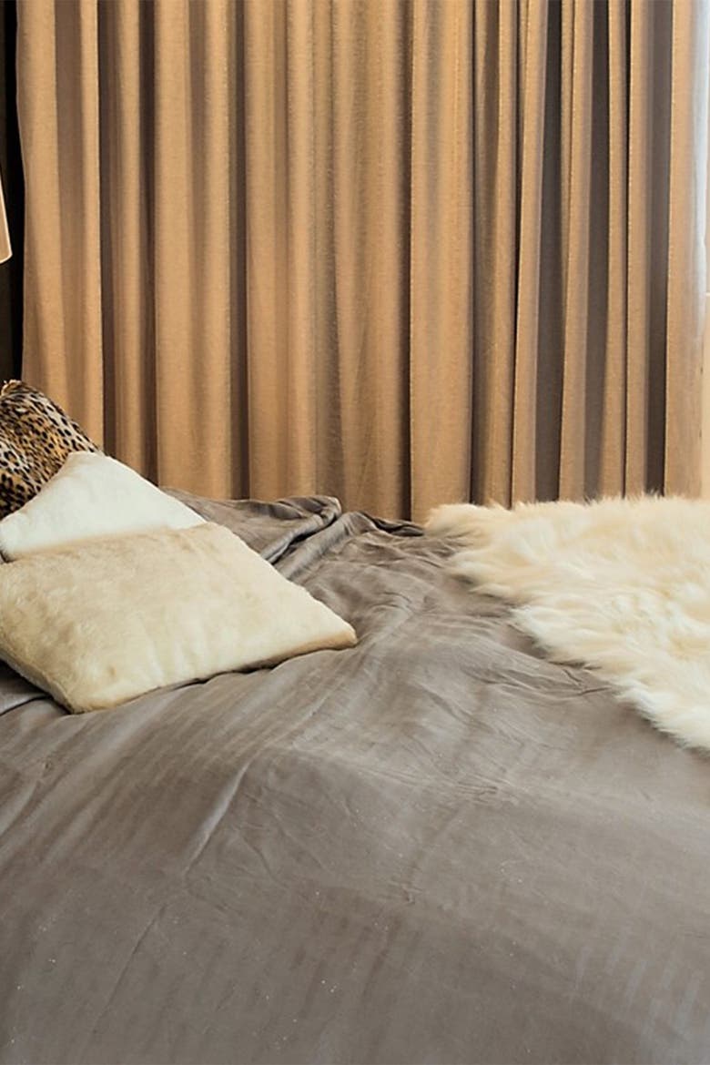 Gordon Faux Sheepskin Throw - 2' W x 6' L - Off White, Alternate, color, OFF WHITE