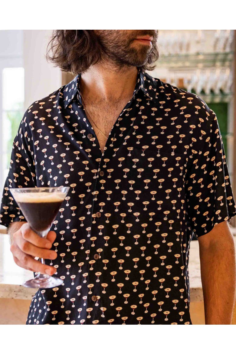 The Buzz Around Town - Short Sleeve Shirt, Alternate, color, Black