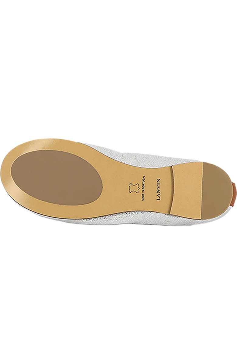 Lanvin Leather Ballet Pumps, Alternate, color, Silver