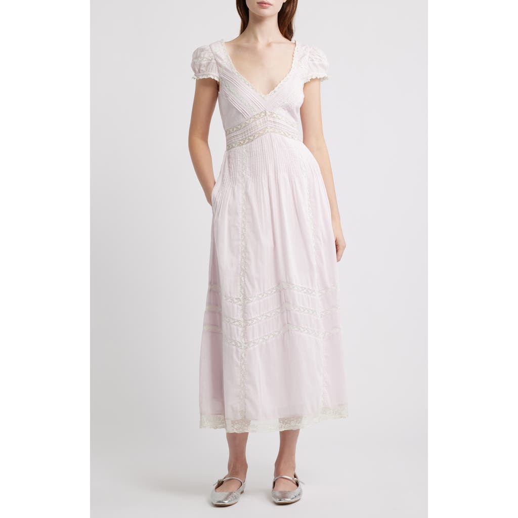 Loveshackfancy Suvi Lace Puff Sleeve Maxi Dress In White