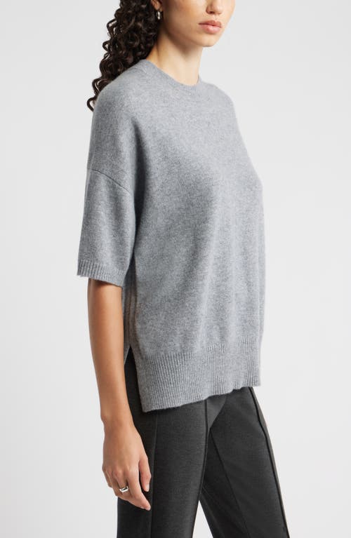 Nordstrom Short Sleeve Cashmere Sweater In Gray