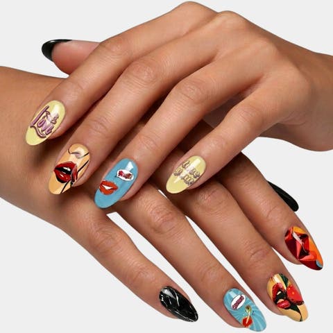 2-Pack Nail Polish Strips Retro Pop Set - 32ct