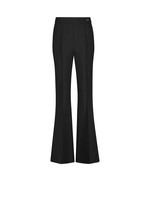 Callas Milano Lola High Density Crepe Stretch Cropped Flare Trouser In Black