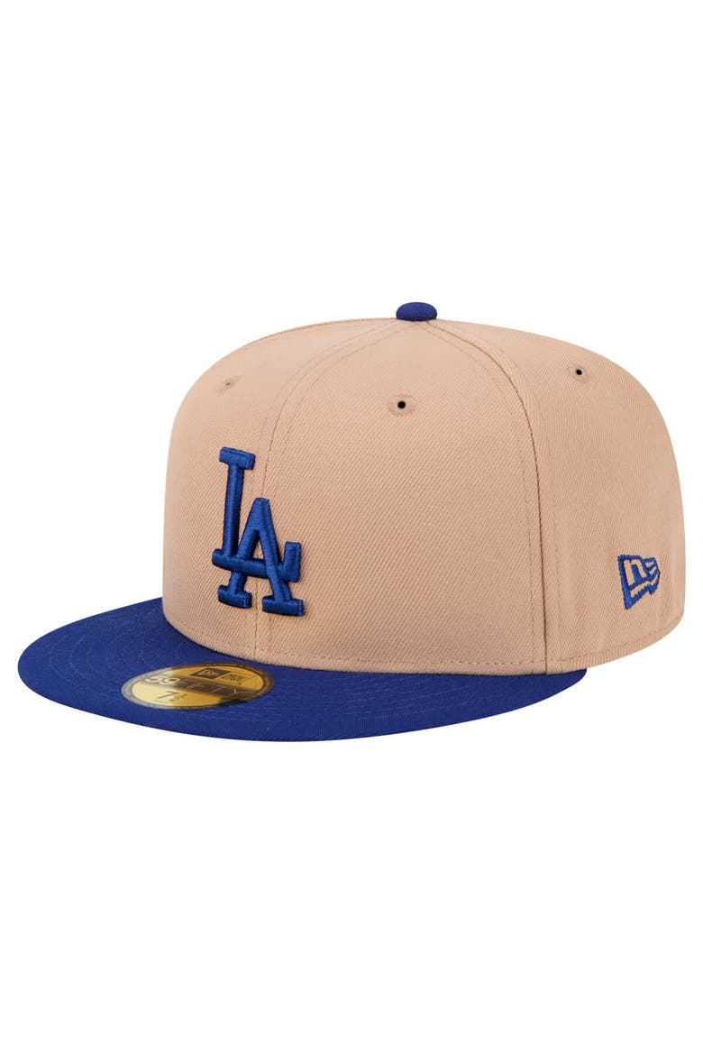 Men's New Era Khaki Los Angeles Dodgers 59FIFTY Fitted Hat, Main, color, Khaki