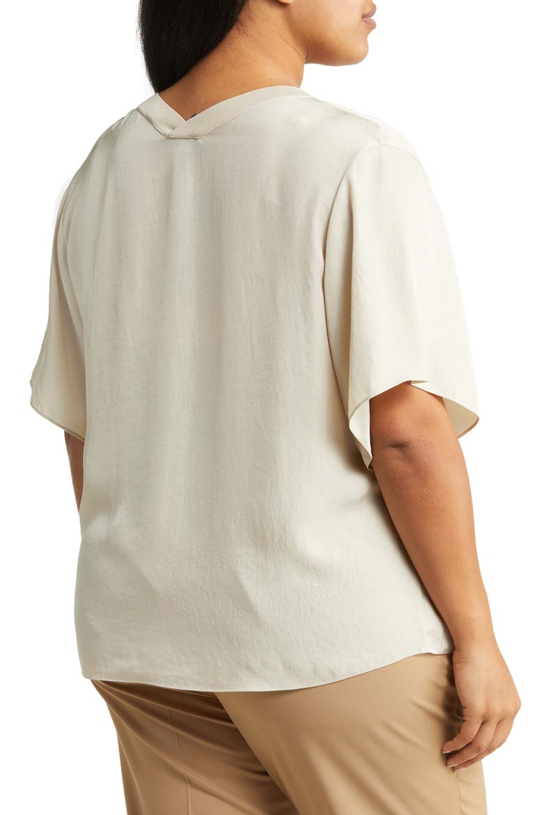 V-Neck T-Shirt, Alternate, color, PALE FAWN
