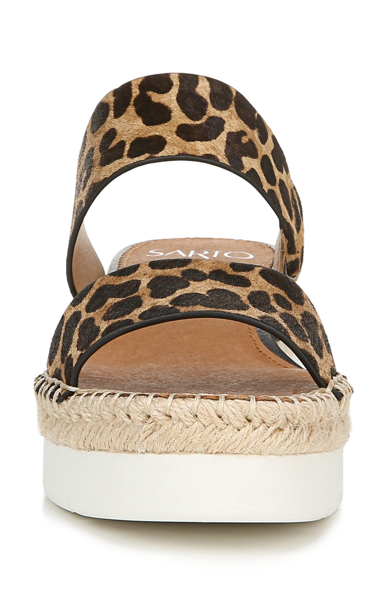 Cappy Wedge Slide Sandal, Alternate, color, LEOPARD PRINT CALF HAIR