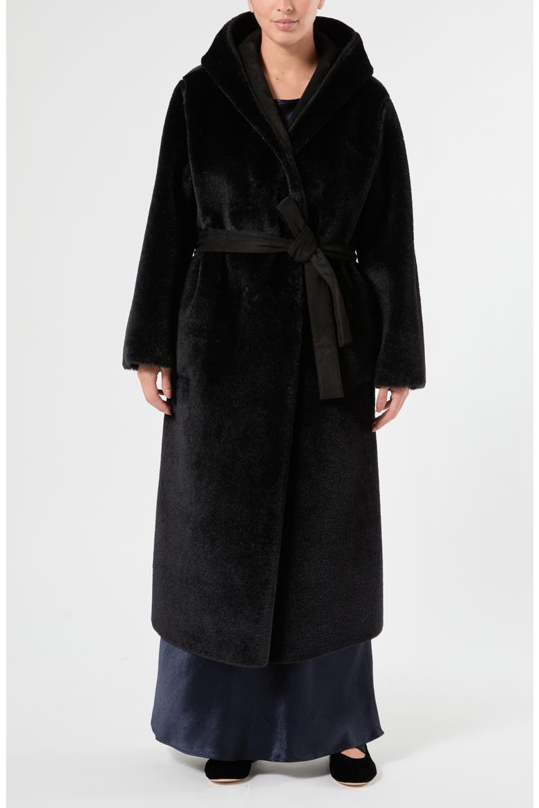 Cosetta Faux Fur Hooded Coat, Alternate, color, MIDNIGHT BLUE