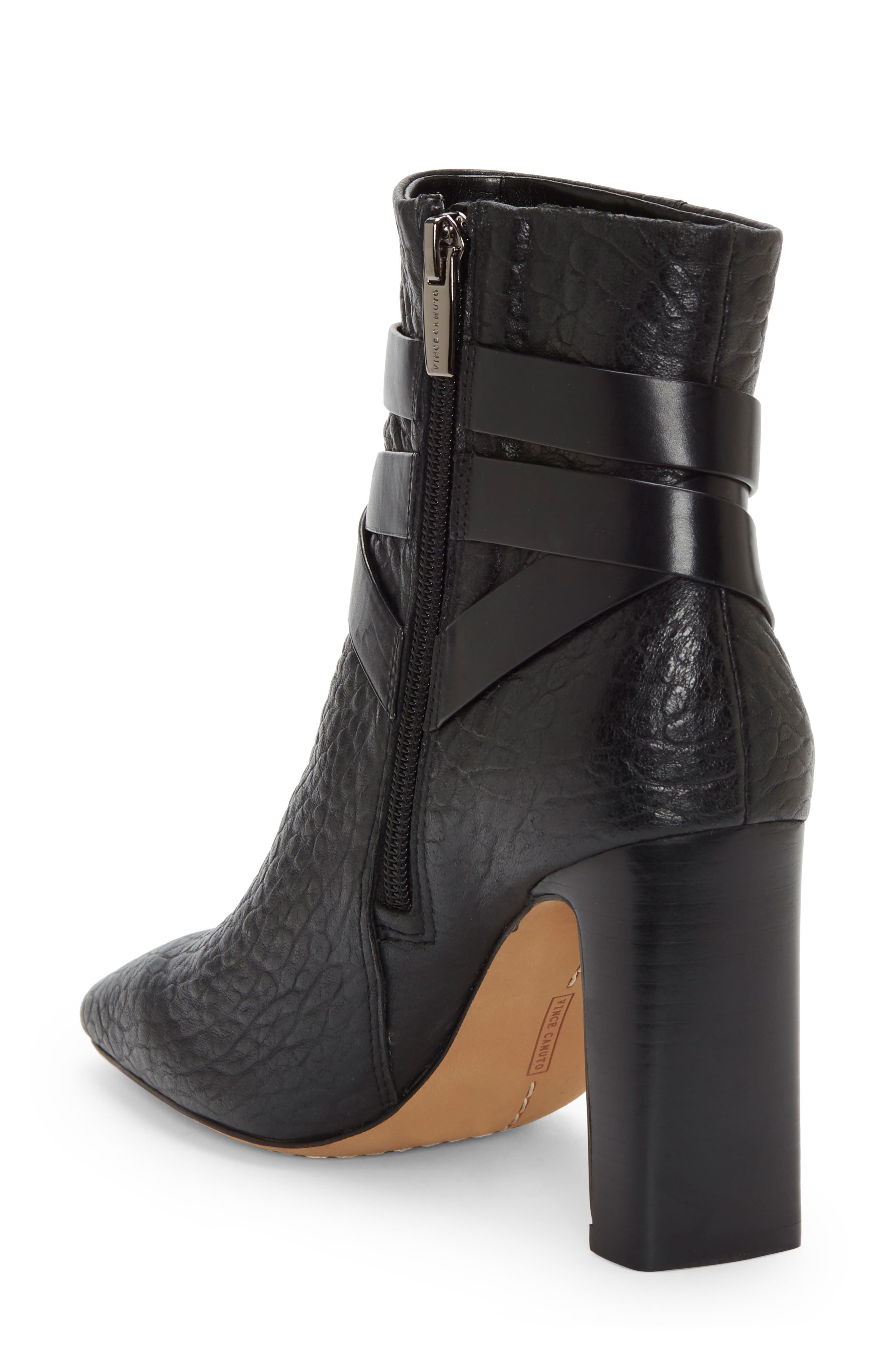 Vince Camuto Sestina Harness Square Toe Bootie, Alternate, color, 