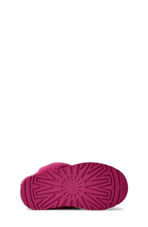 Ugg(r) Kids' Disquette Genuine Shearling Trim Slipper In Pink