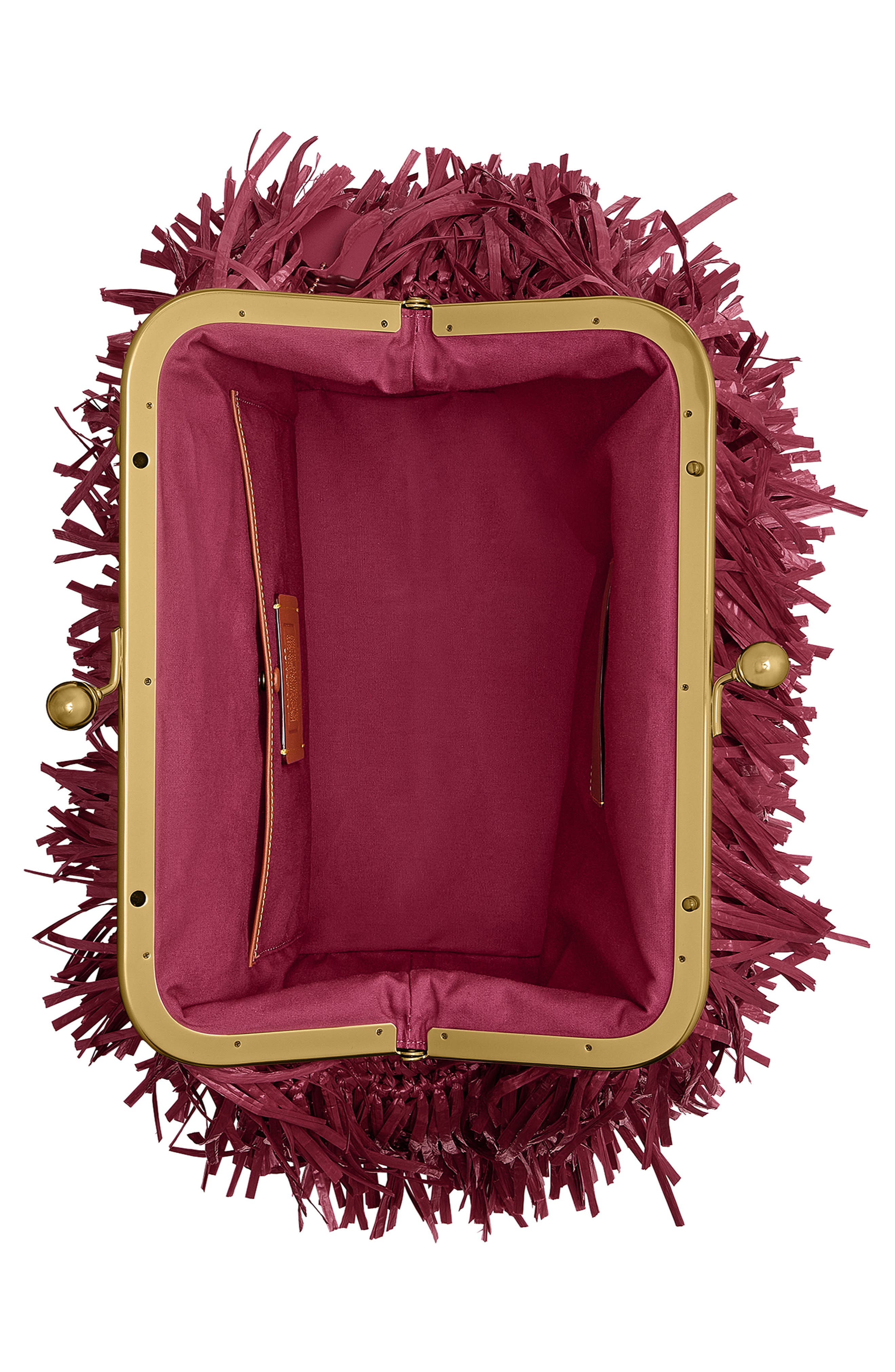 Kisslock Fringe Straw Frame Bag (Women) | Nordstrom