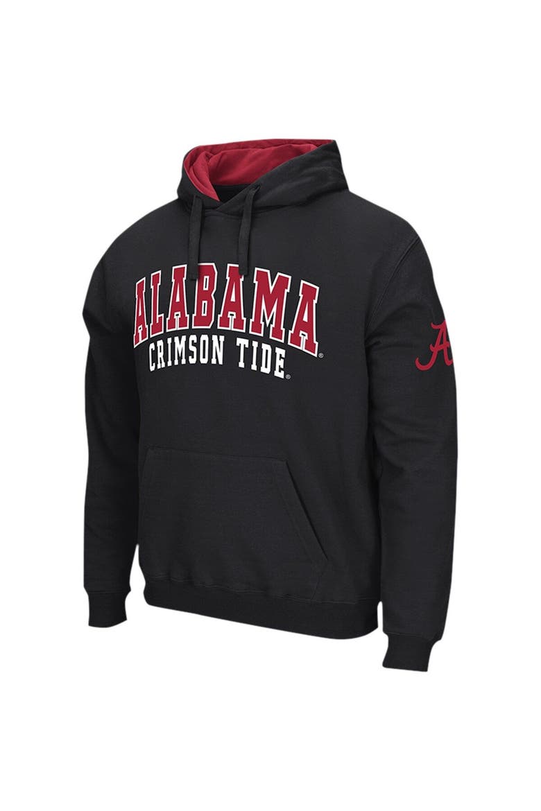 Men's Colosseum Black Alabama Crimson Tide Double Arch Pullover Hoodie, Alternate, color, Black